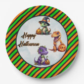 ハロウィーン恐竜ディノマシュパーティー ペーパープレート (正面)