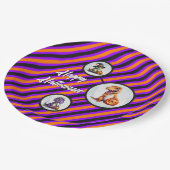 ハロウィーン恐竜ディノマシュパーティー ペーパープレート (アングル)