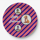 ハロウィーン恐竜ディノマシュパーティー ペーパープレート (正面)