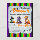 ハロウィーン恐竜ディノマシュパーティー ポストカード (正面)