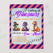 ハロウィーン恐竜ディノマシュパーティー ポストカード (正面)