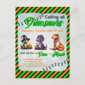 ハロウィーン恐竜ディノマシュパーティー ポストカード (正面)