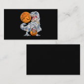 ハロウィーン恐竜Tレックスミイカボチャ 名刺 (正面/裏面)