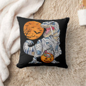ハロウィーン恐竜Tレックスミームカボチャ クッション (ブランケット)