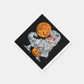 ハロウィーン恐竜Tレックスミームカボチャ スタンダードカクテルナプキン (角)