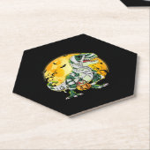 ハロウィーン恐竜Tレックスミームカボチャ ペーパーコースター (アングル)