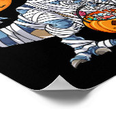 ハロウィーン恐竜Tレックスミームカボチャ ポスター (角)