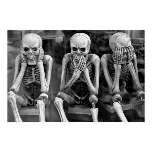 ハロウィーン悪い骸骨なし ポスター (正面)