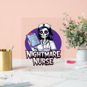 ハロウィーン悪夢クラシックナースTシャツ アクリルサイン (ウェディング)