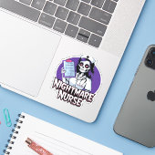 ハロウィーン悪夢クラシックナースTシャツ シール (ノートパソコンとiPhone)