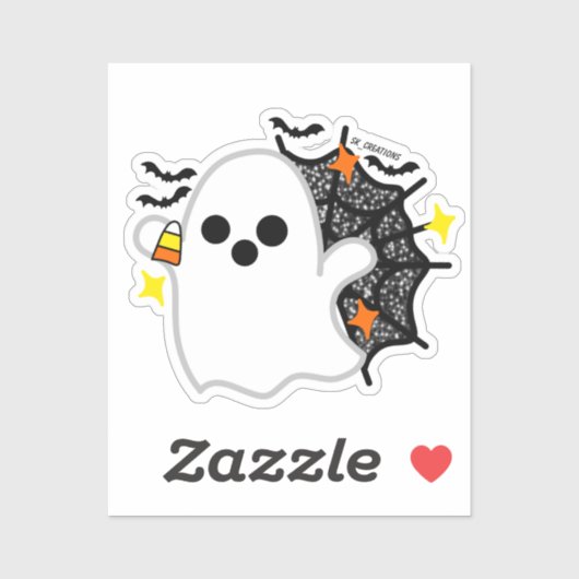 ハロウィーン愛幽霊 シール (シート)