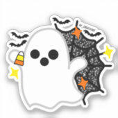 ハロウィーン愛幽霊 シール (正面)