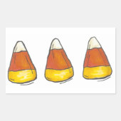 ハロウィーン感謝祭キャンディーコーンキャンディーズ秋 長方形シール (正面)