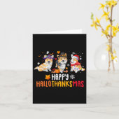 ハロウィーン感謝祭クリスマスコおもしろいルギドッグ カード (黄色い花)