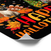 ハロウィーン感謝祭クリスマスシャム猫ハロ ポスター (角)