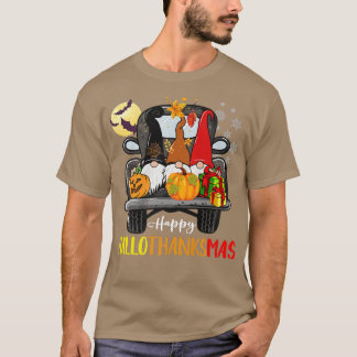 ハロウィーン感謝祭クリスマストラックハロサンキュー Tシャツ