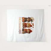 ハロウィーン感謝祭クリスマスハッピーハロサンキュー タペストリー (正面(横))