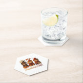 ハロウィーン感謝祭クリスマスハッピーハロサンキュー ペーパーコースター (インサイチュ)