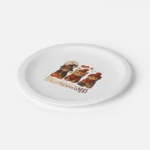 ハロウィーン感謝祭クリスマスハッピーハロサンキュー ペーパープレート (アングル)