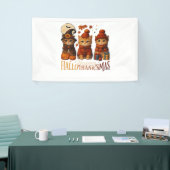 ハロウィーン感謝祭クリスマスハッピーハロサンキュー 横断幕 (トレードショー)