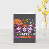ハロウィーン感謝祭クリスマスハッピーハロ感謝 カード (黄色い花)