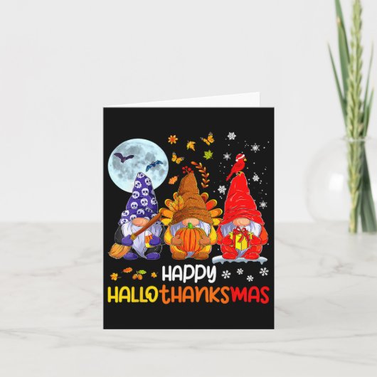ハロウィーン感謝祭クリスマスハッピーハロ感謝 カード (正面)