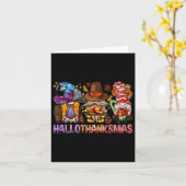 ハロウィーン感謝祭クリスマスハッピーハロ感謝 カード (黄色い花)