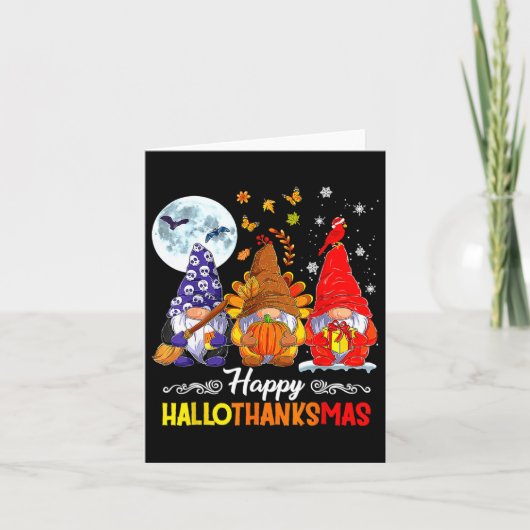 ハロウィーン感謝祭クリスマスハッピーハロ感謝 カード (正面)