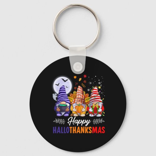 ハロウィーン感謝祭クリスマスハッピーハロ感謝 キーホルダー (正面)