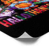 ハロウィーン感謝祭クリスマスハッピーハロ感謝 ポスター (角)