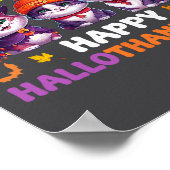 ハロウィーン感謝祭クリスマスハッピーハロ感謝 ポスター (角)