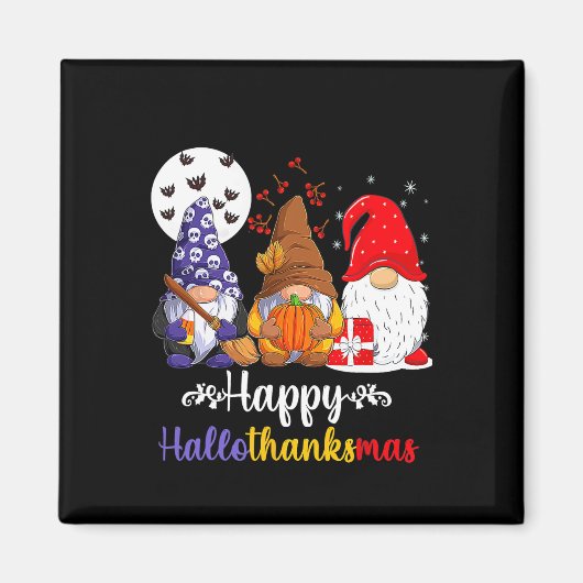 ハロウィーン感謝祭クリスマスハッピーハロ感謝 マグネット (正面)