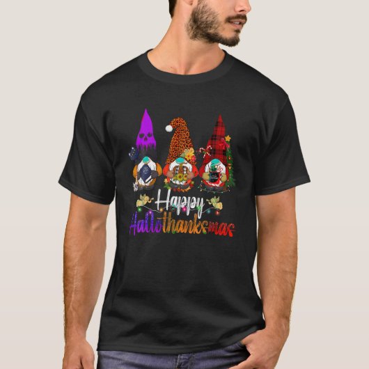 ハロウィーン感謝祭クリスマスハロサンキューMas Gn Tシャツ (正面)