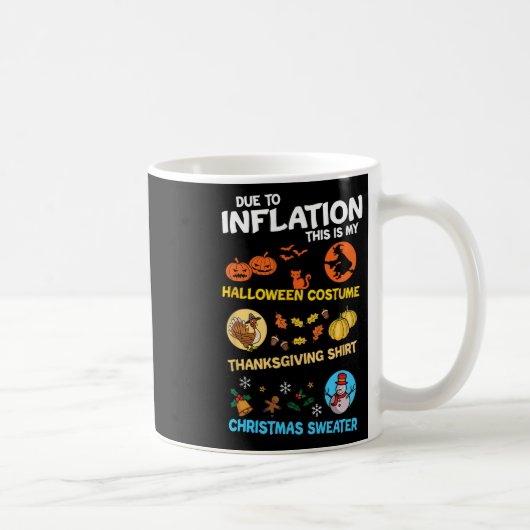 ハロウィーン感謝祭クリスマス私の不気味醜いCo コーヒーマグカップ (右)