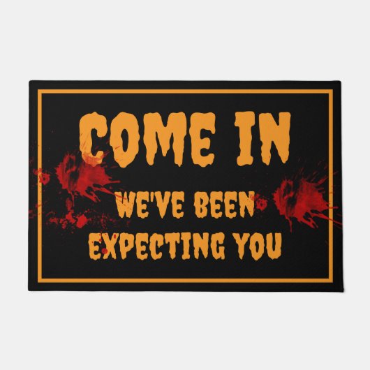 ハロウィーン我々は皆さんの血を待っていた ドアマット (正面)