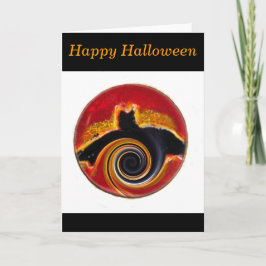 ハロウィーン抽象芸術こうもりアート カード