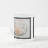 ハロウィーン抽象芸術ガラスマグバラエティーセット フロストグラスマグカップ (正面左)