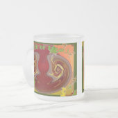 ハロウィーン抽象芸術ガラスマグバラエティーセット フロストグラスマグカップ (正面左)