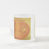 ハロウィーン抽象芸術ガラスマグバラエティーセット フロストグラスマグカップ (正面左)