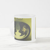 ハロウィーン抽象芸術ガラスマグバラエティーセット フロストグラスマグカップ (正面左)