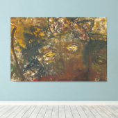 ハロウィーン抽象芸術怖いゾンビ幽霊ポスター キャンバスプリント (インサイチュ (ウッドフロア))