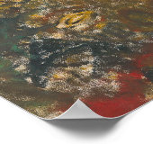 ハロウィーン抽象芸術怖いゾンビ幽霊 ポスター (角)