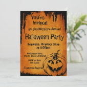 ハロウィーン招待状とカボチャ 招待状 (スタンド正面)