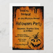 ハロウィーン招待状とカボチャ 招待状 (正面/裏面)