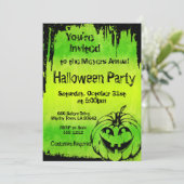 ハロウィーン招待状とカボチャ 招待状 (スタンド正面)