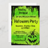 ハロウィーン招待状とカボチャ 招待状 (正面/裏面)