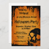 ハロウィーン招待状とスカル 招待状 (正面/裏面)