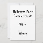 ハロウィーン招待状の日の死んだ魔女 招待状 (裏面)