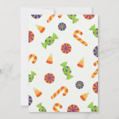 ハロウィーン招待状をキャンディーでトリック 招待状 (裏面)