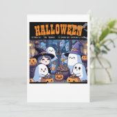 ハロウィーン招待状カード、ファミリーパーティースタイル 招待状 (スタンド正面)